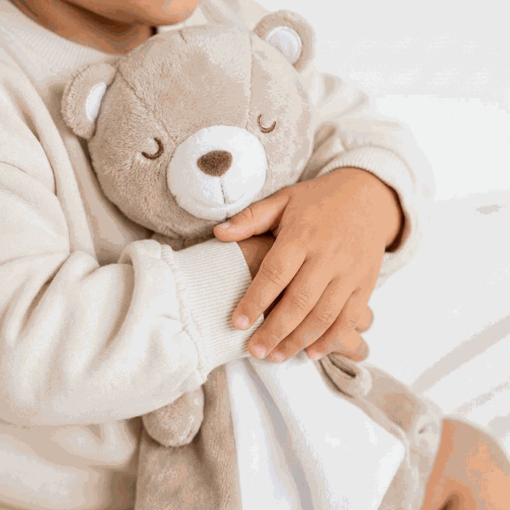 Couverture interactive Little Deen avec enregistrement vocal, sons apaisants et rechargeable USB pour bébé