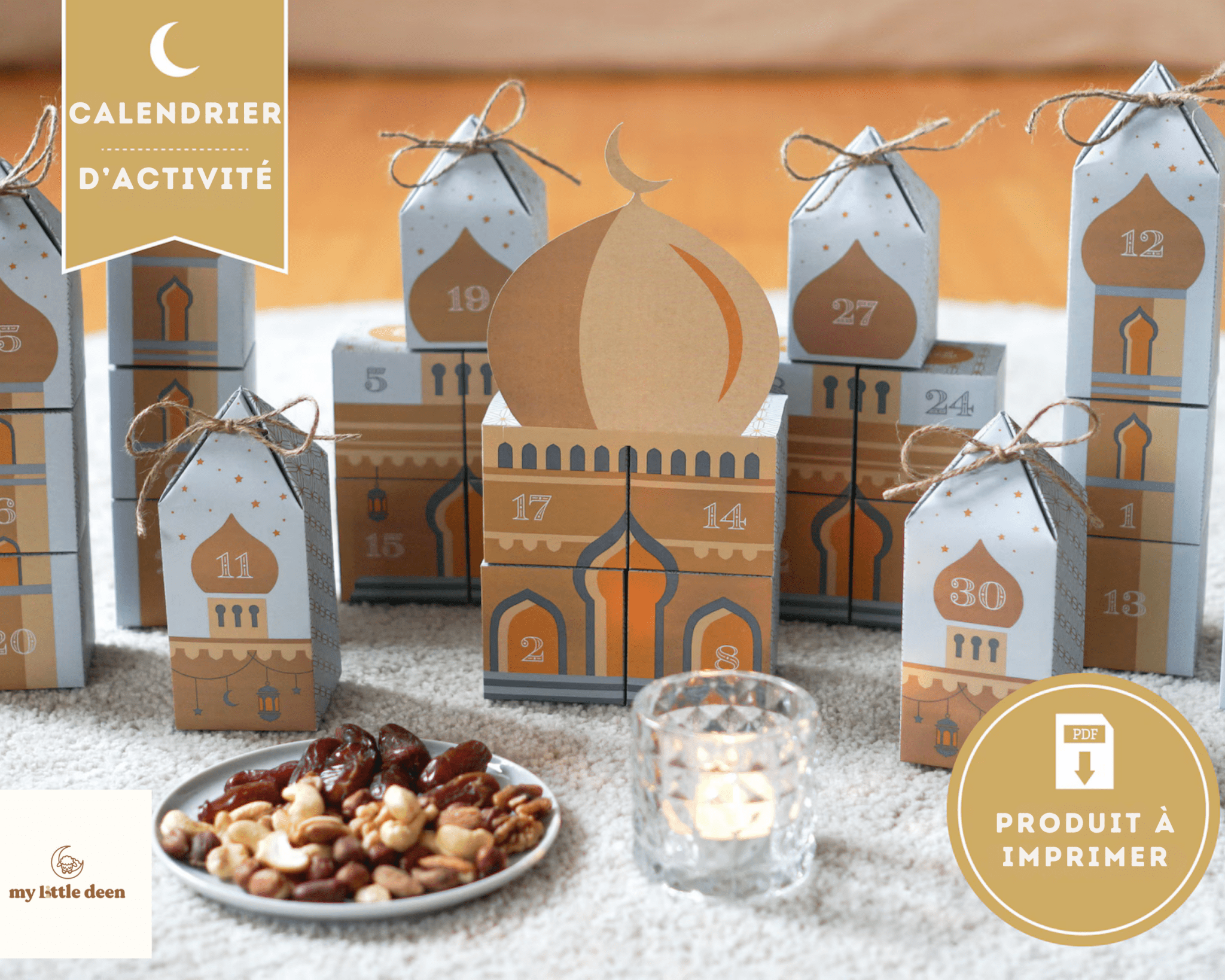 Magnifique calendrier du ramadan à construire - Imprimable - MyLittle Deen
