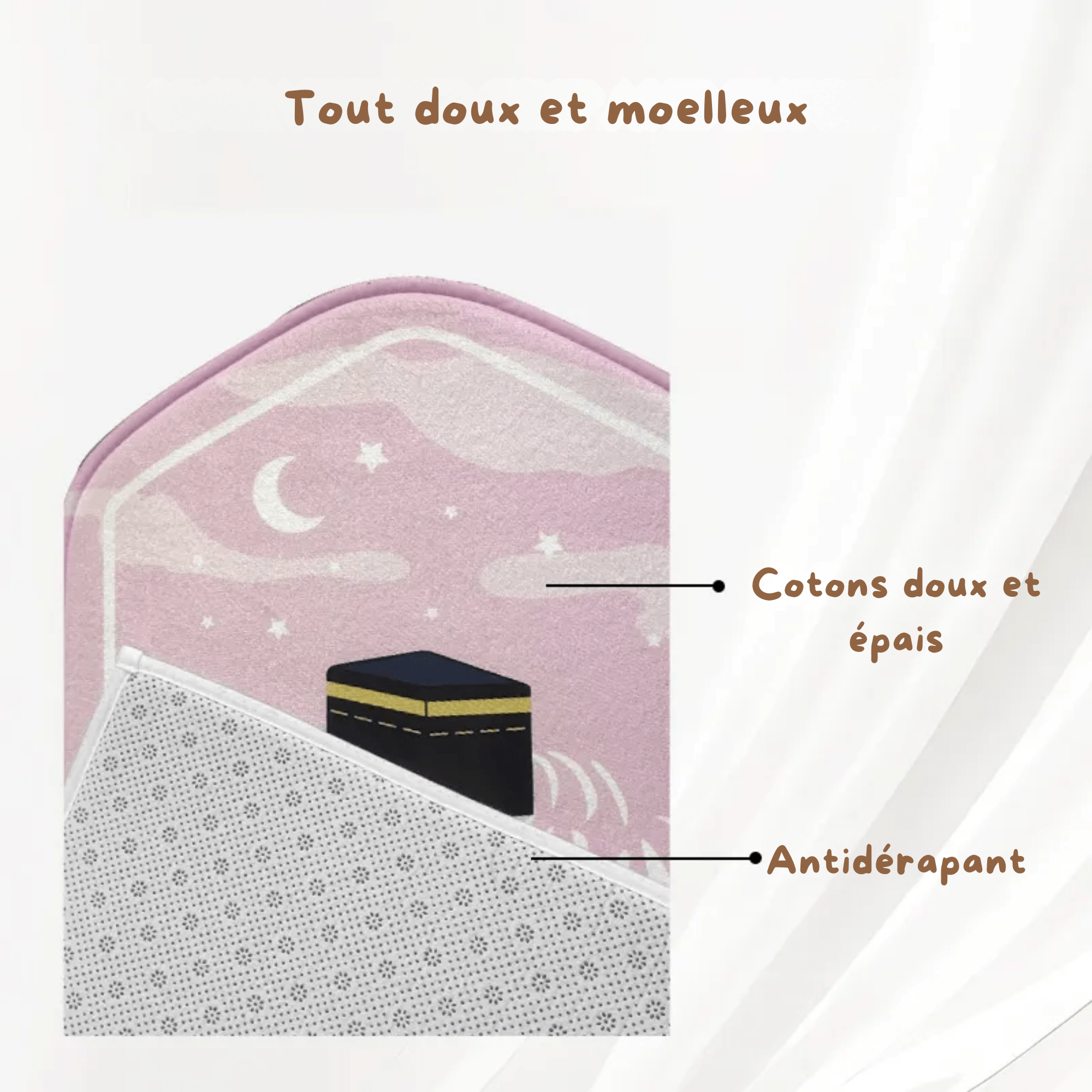Tapis de prière pour enfant, confortable, disponible en deux couleurs, cadeau idéal