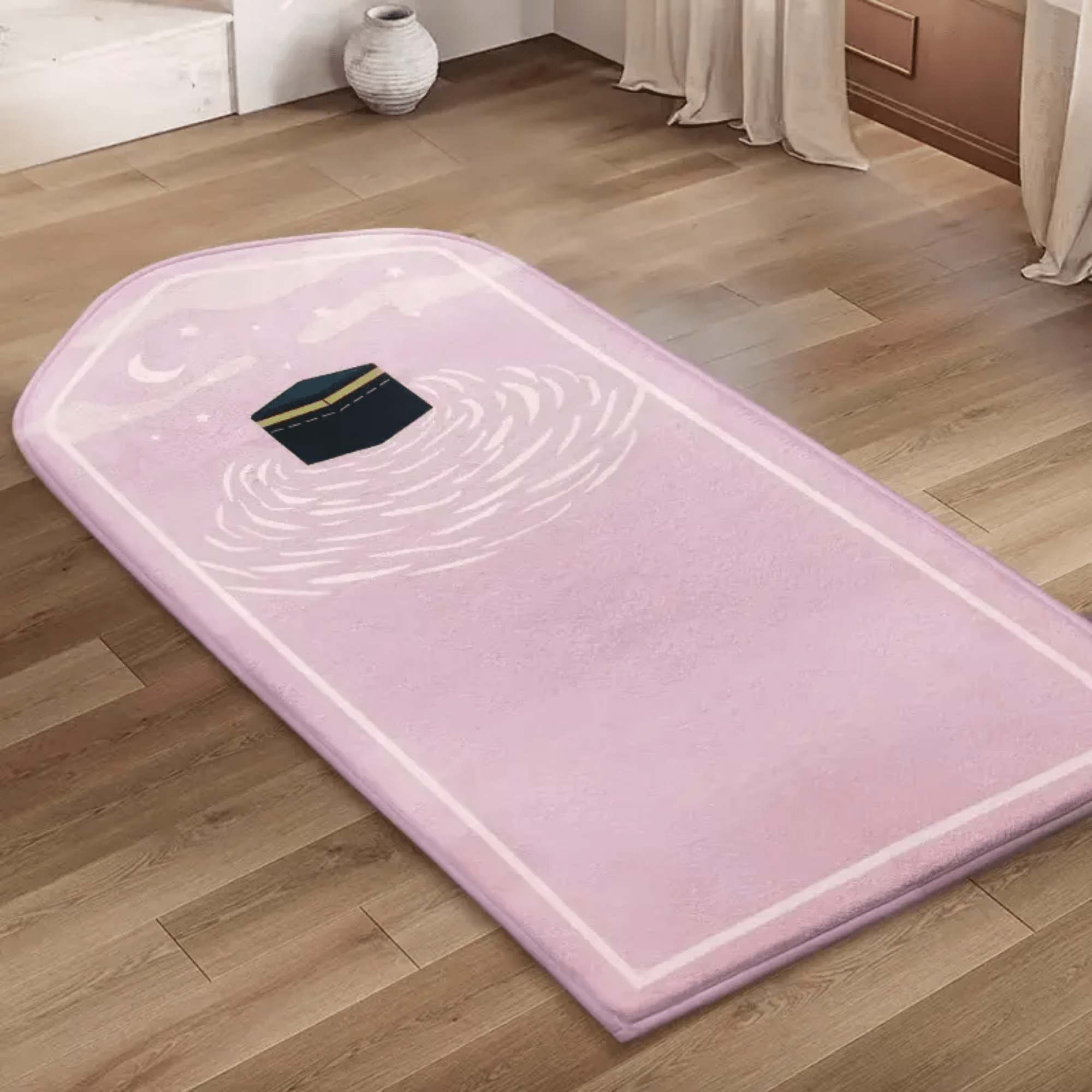 Tapis de prière enfant en tissu doux, disponible en deux couleurs, idéal cadeau, confortable et adapté aux enfants