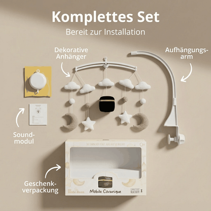 Mobile pour berceau bébé islamique avec design Kaaba et lecture Bluetooth du Coran
