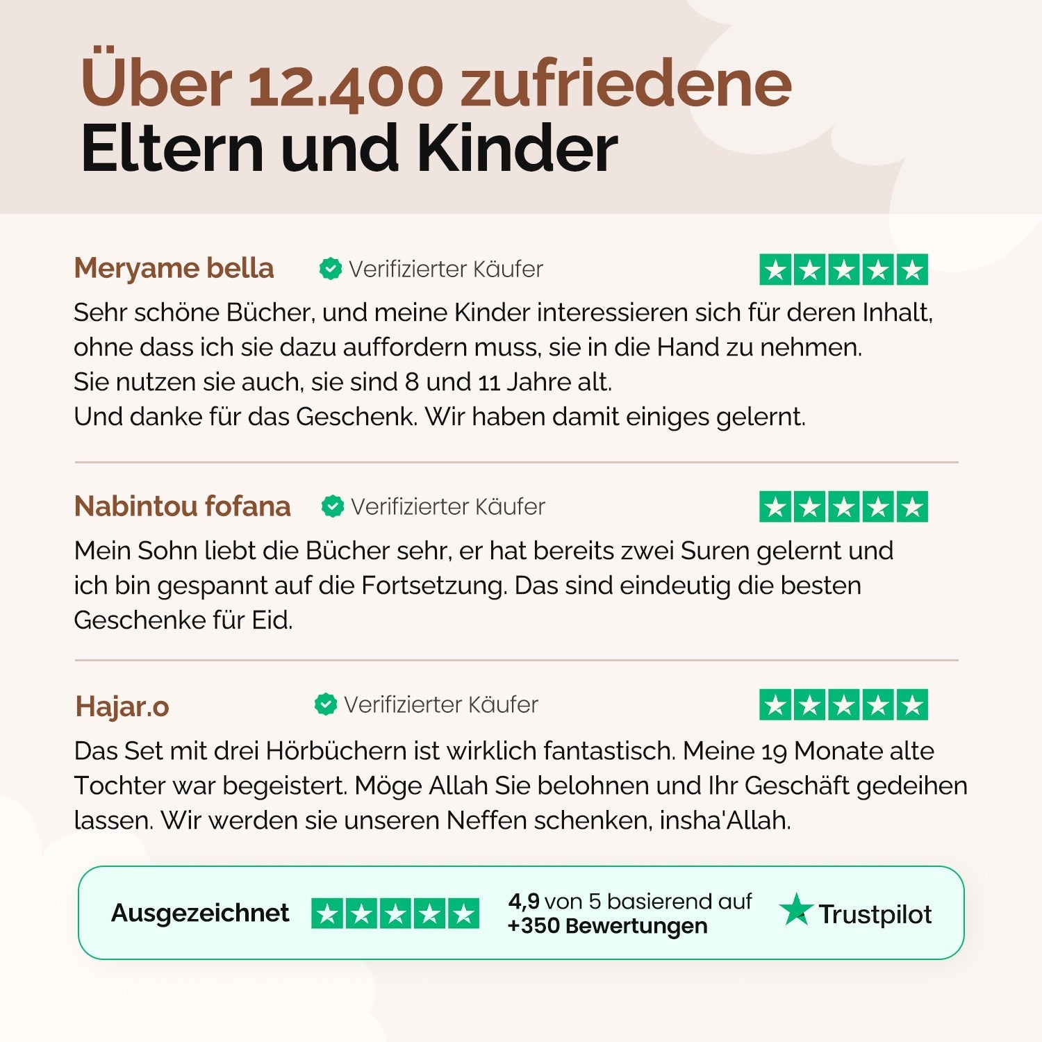 3 - teiliges Hörbuch - Set – Meine ersten Suren auf Arabisch und Deutsch - My Little Deen