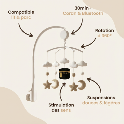 Mobile coranique bébé kaaba pour berceau