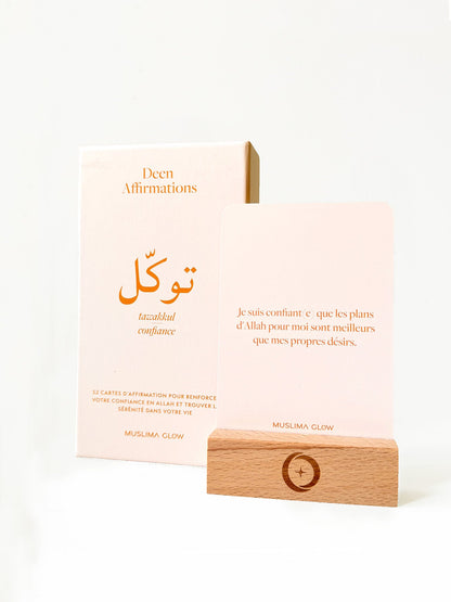 Deen Affirmations Thème Tawakkul/Confiance - 52 cartes d'affirmations positives