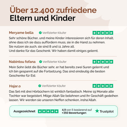 3-teiliges Hörbuch-Set – Meine ersten Suren auf Arabisch und Deutsch