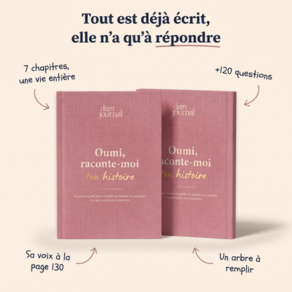 Journal Oumi : 7 chapitres, plus de 120 questions et un arbre à remplir