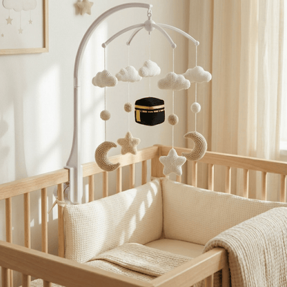 Mobile coranique bébé kaaba pour berceau - My Little Deen